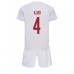 Cheap Denmark Simon Kjaer #4 Away Football Kit Children World Cup 2022 Short Sleeve (+ pants)